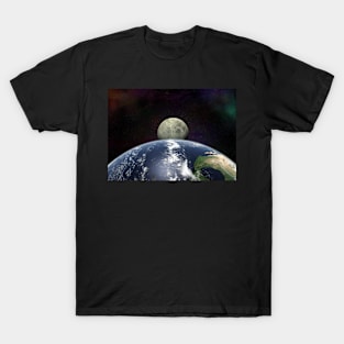 Moon Rise From Space T-Shirt